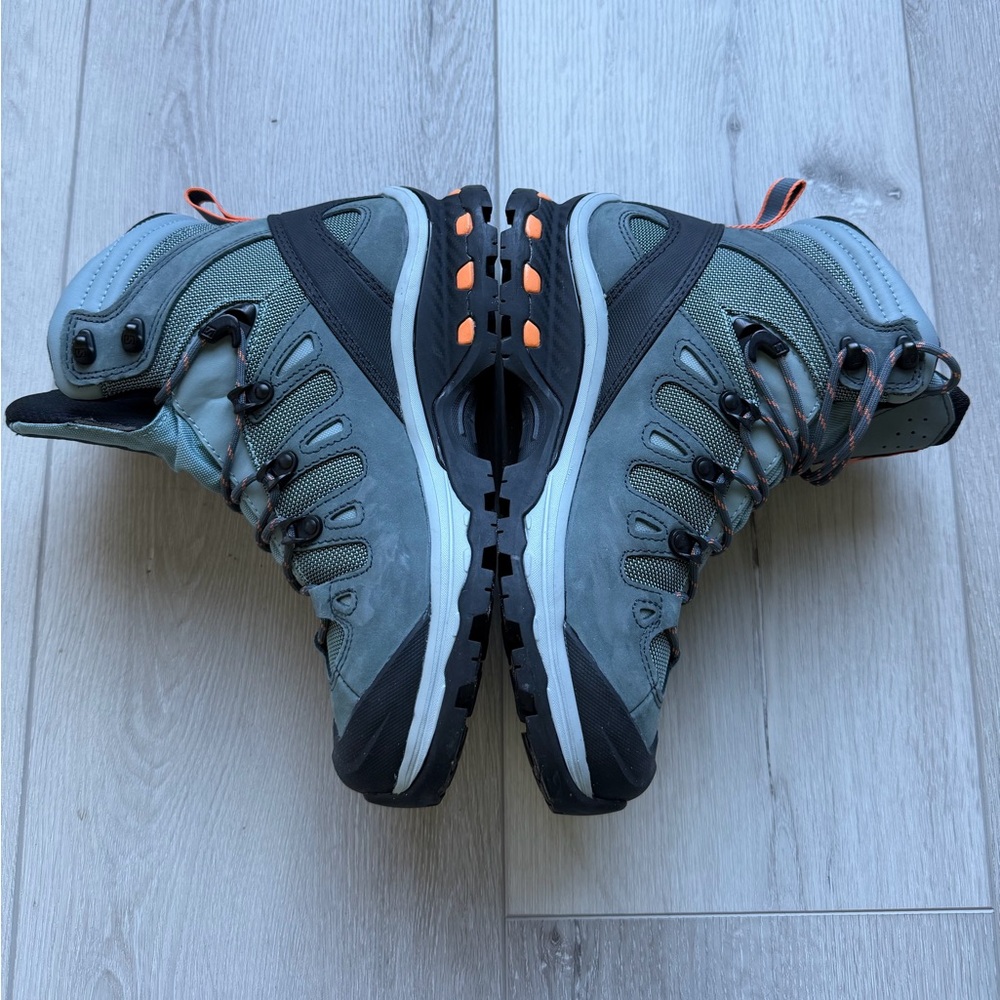 SALOMON Women's QUEST 4D GTX Blue/grey with orange accents. Size 7 - Picture 2 of 10